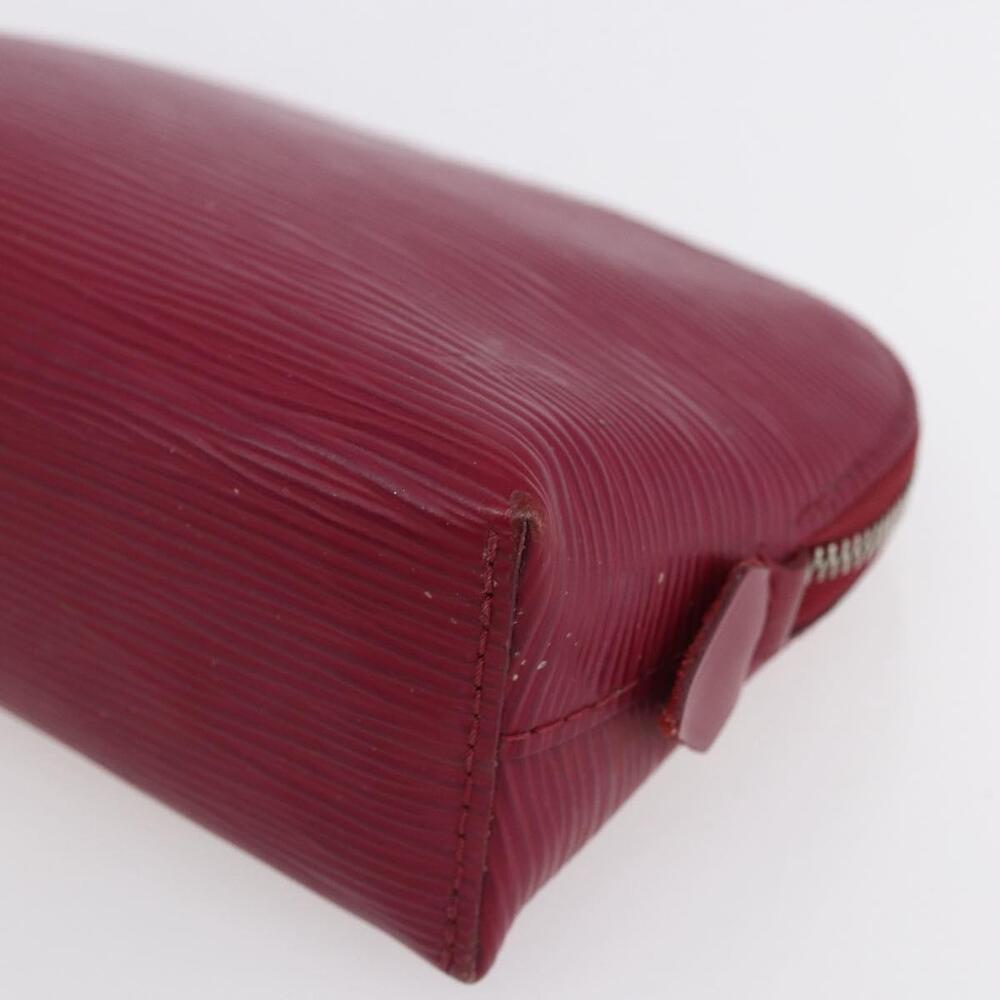 LOUIS VUITTON Epi Pochette Cosmetic PM Pouch Wine Red Grenard LV Auth BA8368 - Picture 7 of 16